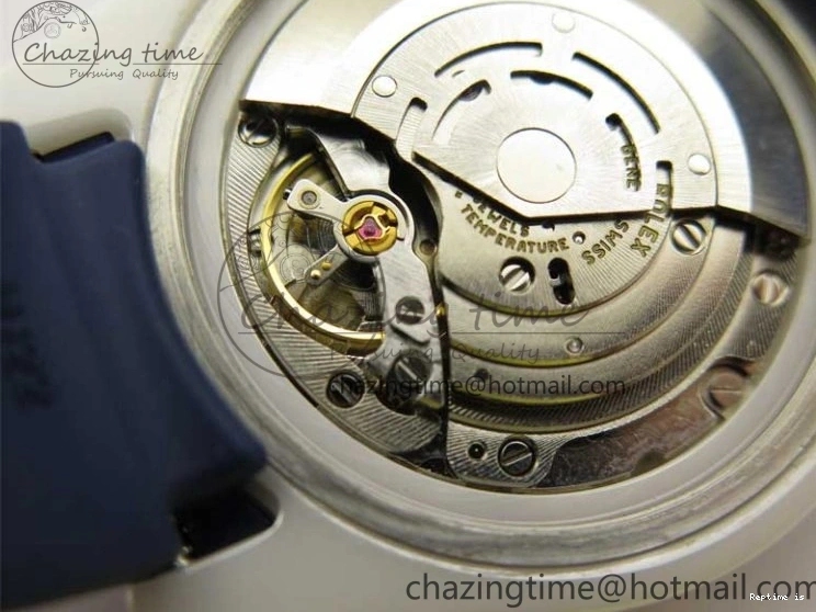 0104 Submariner 40mm White Ceramic 5GF Best Edition Dark Blue Dial on Blue Rubber Strap SA DailyWear 2486